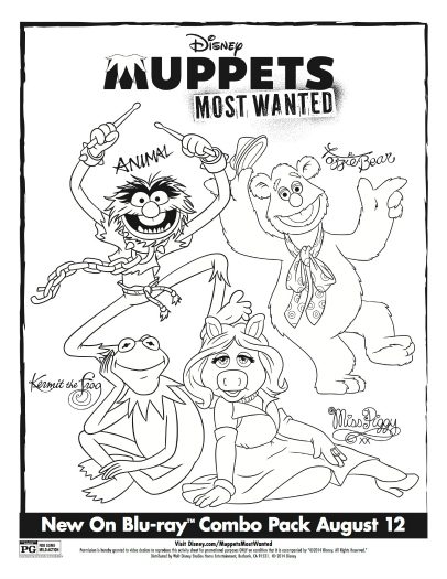 Muppets Most Wanted Coloring Page