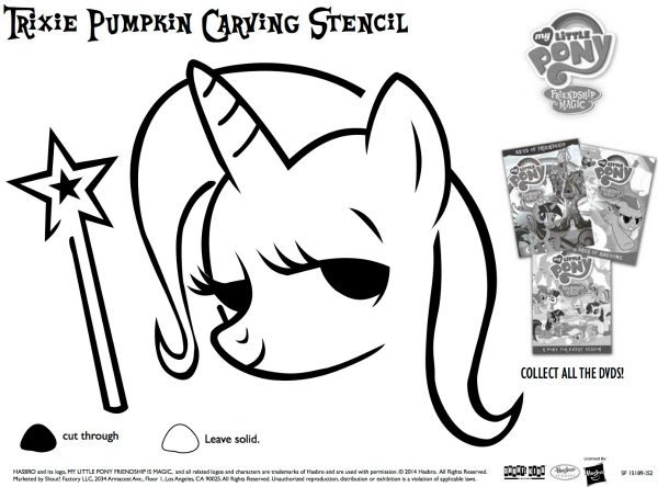 Free Printable My Little Pony Halloween Pumpkin Stencil