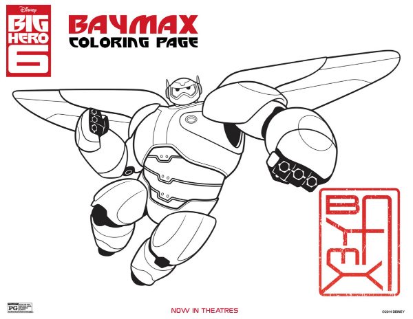 Disney Big Hero 6 Baymax Coloring Page