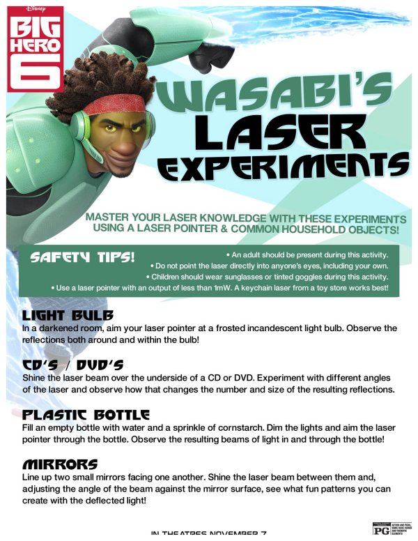 Disney Big Hero 6 Science Experiments - Lasers