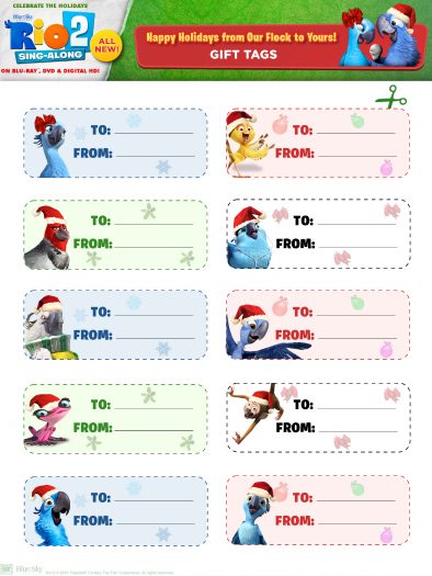 Free Printable Holiday Gift Tags from Rio 2