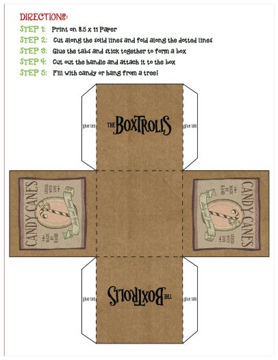 The Boxtrolls Printable Holiday Gift Box Craft