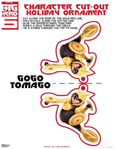 Disney Big Hero 6 GoGo Tomago Holiday Ornament Craft