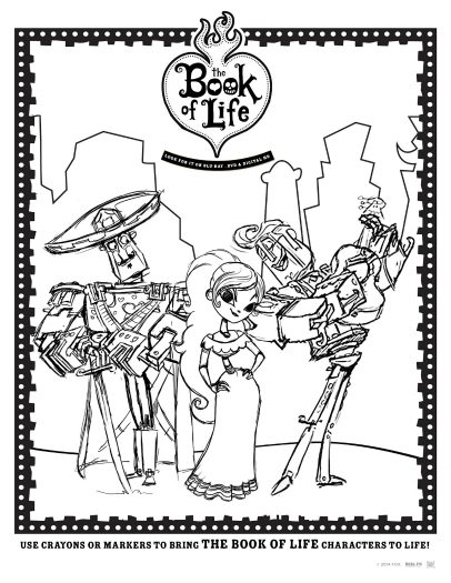 Book of Life Printable Coloring Page | Mama Likes This
