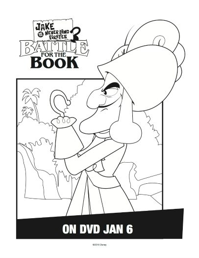 Jake and The Neverland Pirates Captain Hook Coloring Page