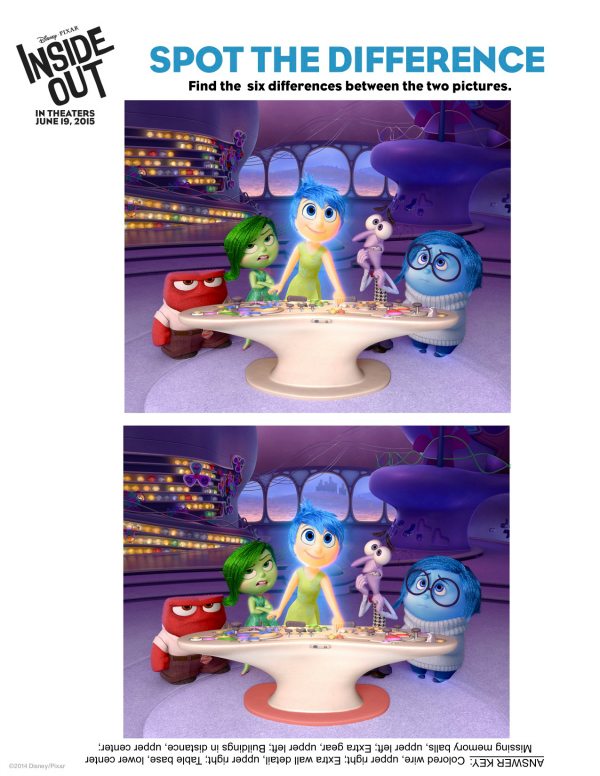 Disney Pixar Inside Out Spot The Differences Puzzle