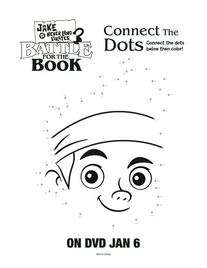 Free Printable Jake and the Neverland Pirates Connect the Dots