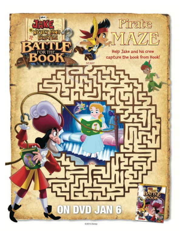 Disney Jake and the Neverland Pirates Free Printable Maze