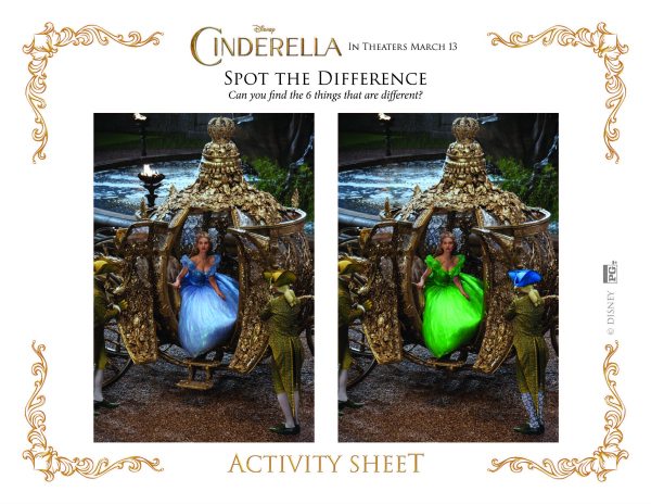 Disney Cinderella Spot the Difference Activity Page