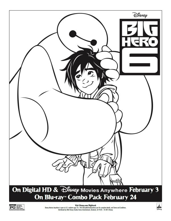 Free Printable Disney Big Hero 6 Coloring Page