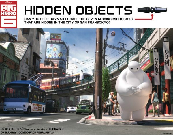 Disney Big Hero 6 Printable Hidden Objects Activity Page