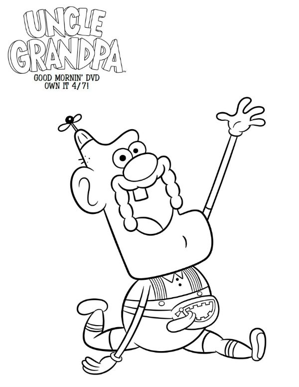 Free Uncle Grandpa Printable Coloring Page