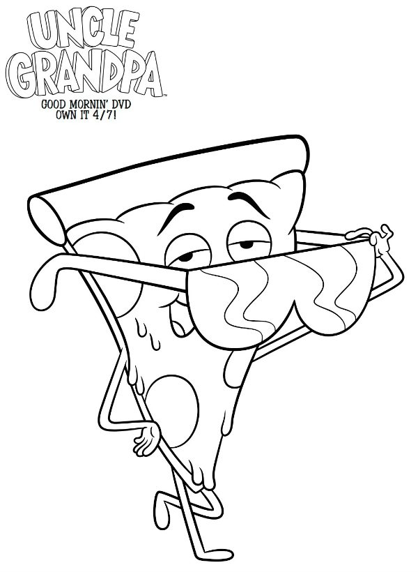 Free Pizza Steve Coloring Page from Uncle Grandpa #pizzasteve #unclegrandpa #freeprintable #coloringpage #printablecoloringpage #printable