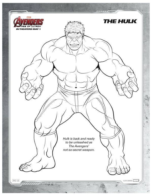 Download Hulk Coloring Page Free Marvel Printable | Mama Likes This