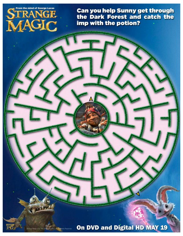 Free Printable Strange Magic Maze