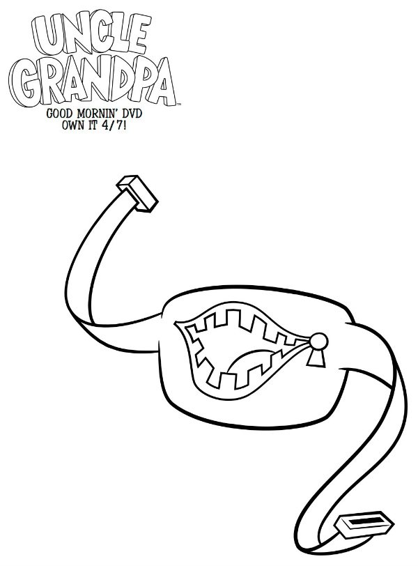 Free Printable Uncle Grandpa Belly Bag Coloring Page #unclegrandpa #bellybag #freeprintable #coloringpage