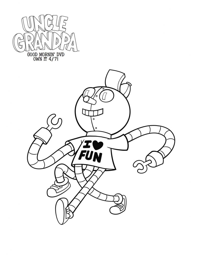 Free Printable Tiny Miracle Coloring Page from Uncle Grandpa #unclegrandpa #tinymiracle #freeprintable #coloringpage