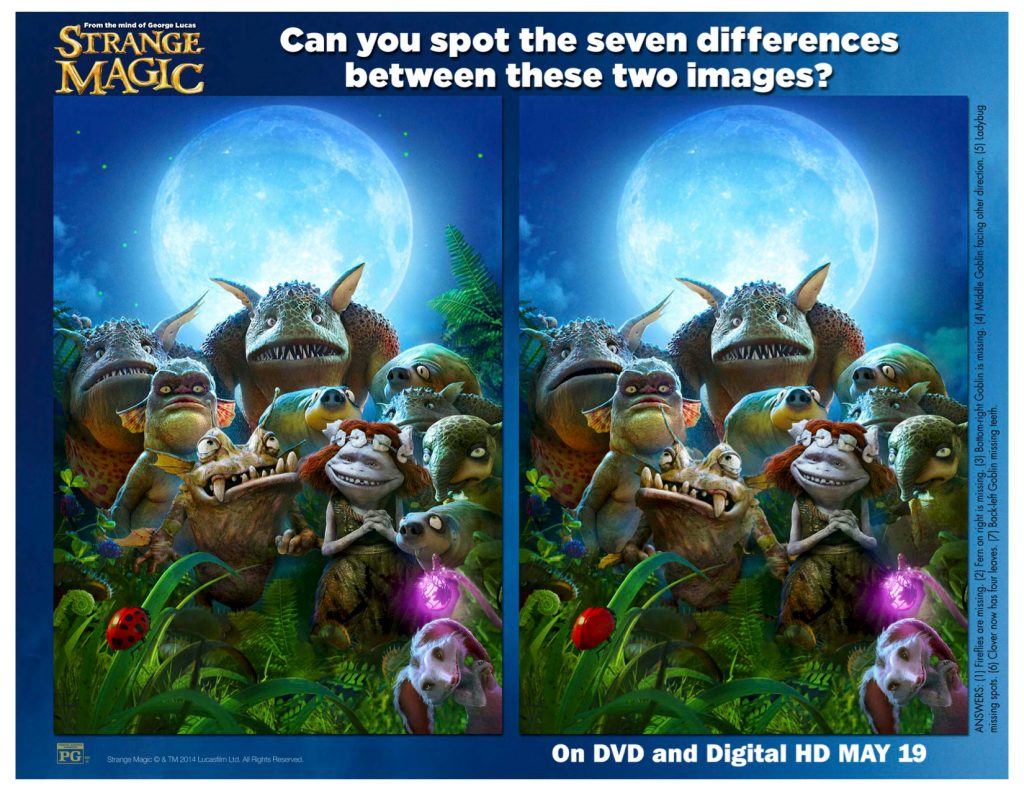 Strange Magic Spot the Differences Activity Page