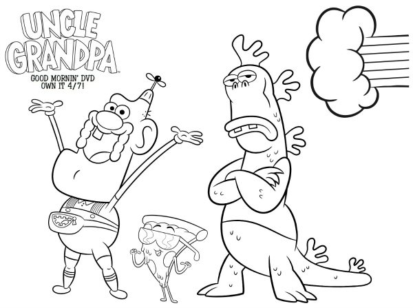 Cartoon Network Free Printable Uncle Grandpa Coloring Page #unclegrandpa #cartoonnetwork #freeprintable #coloringpage