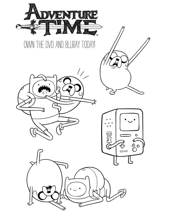 Cartoon Network Printable Adventure Time Coloring Page