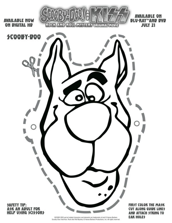 Free Printable Scooby Doo Mask