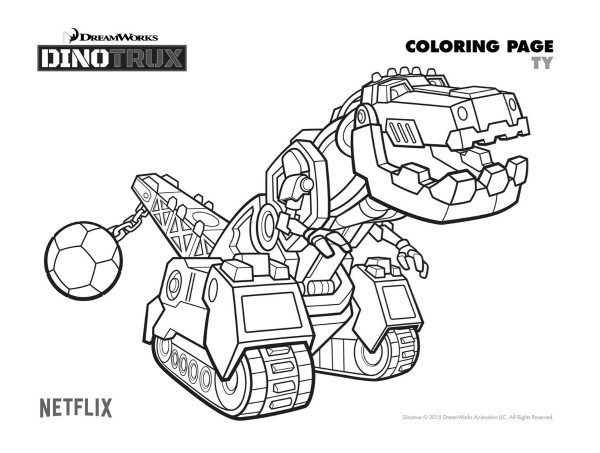 Free Printable Dinotrux Ty Coloring Page