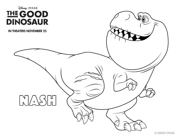 Disney The Good Dinosaur Free Printable Nash Coloring Page