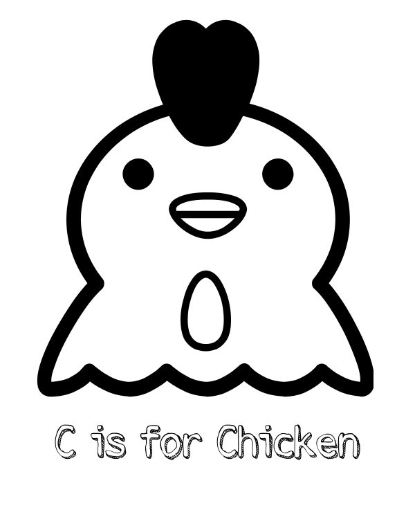 Free Printable C is for Chicken Coloring Page Mama Likes