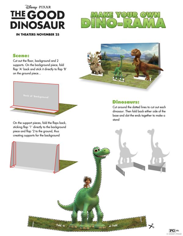 The Good Dinosaur Free Printable Dino-rama Craft
