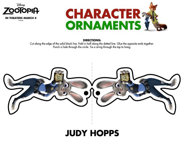 Disney Zootopia Judy Hopps Holiday Ornament Craft