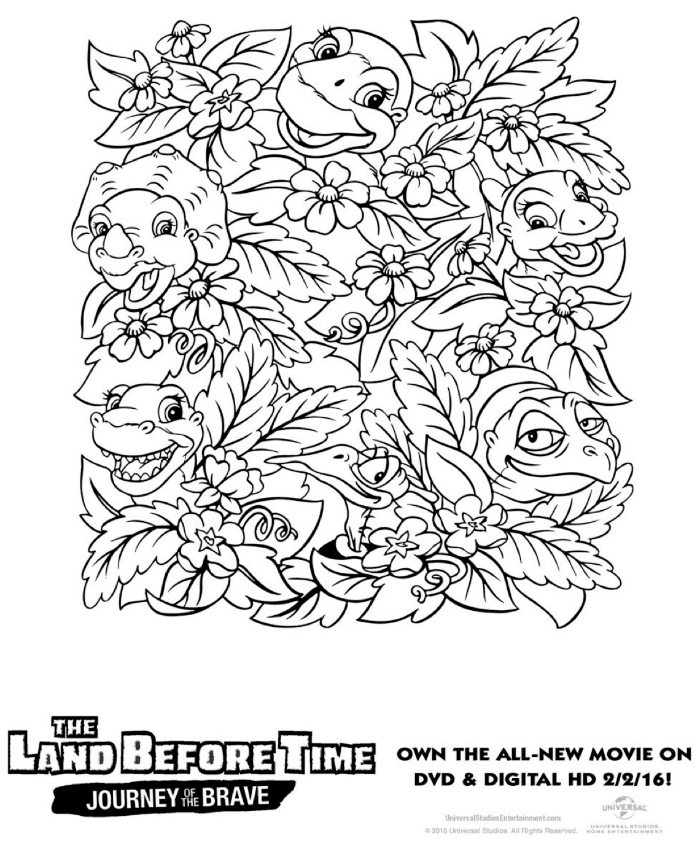 land before time coloring pages print