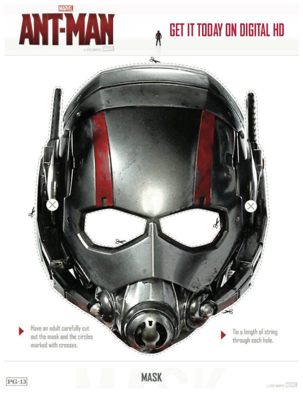 Marvel Ant-Man Printable Mask Craft