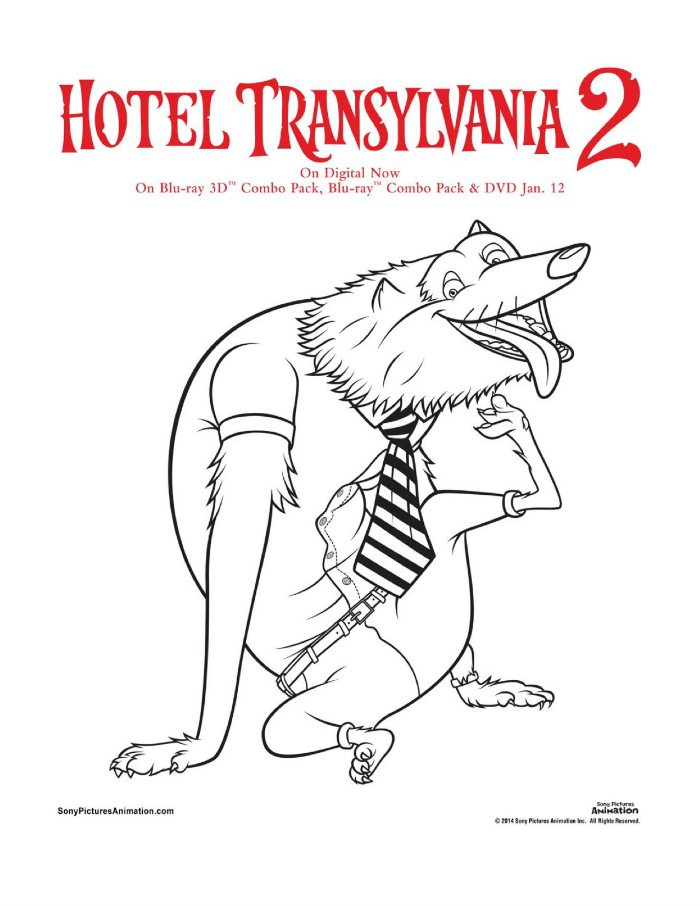 Free Printable Hotel Transylvania Wayne Coloring Page