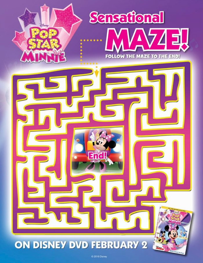Free Printable Disney Minnie Mouse Maze