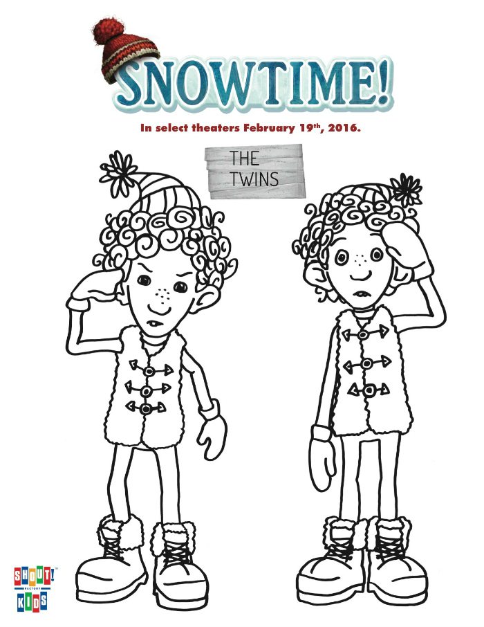 Free Snowtime Printable The Twins Coloring Page | Mama Likes This