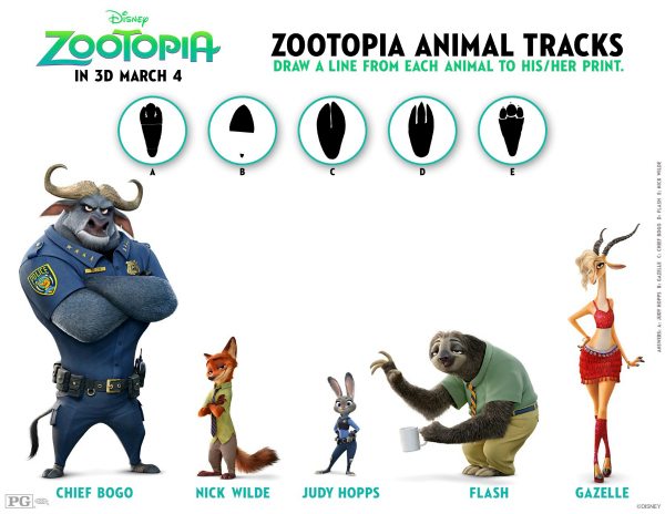 Identify Animal Tracks with Disney Zootopia