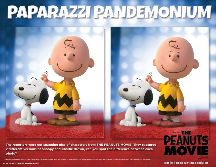 Peanuts Spot The Differences Activity Page