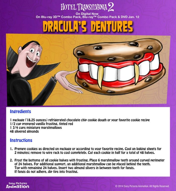 Hotel Transylvania Halloween Dracula's Dentures Recipe