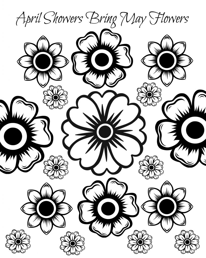 Free Printable May Flowers Adult Coloring Page Mama Likes This