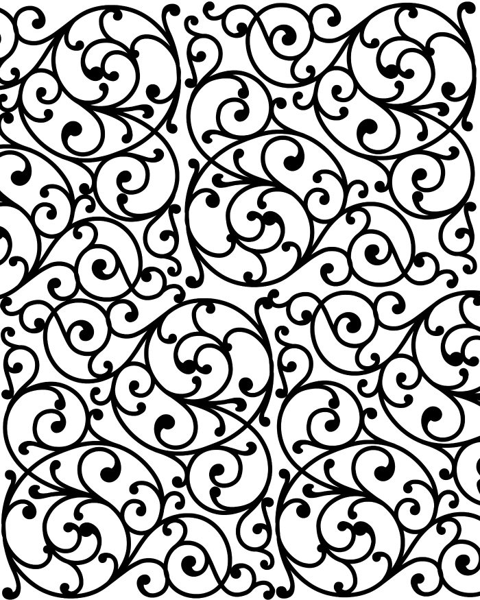 Free Printable Flourishes Adult Coloring Page
