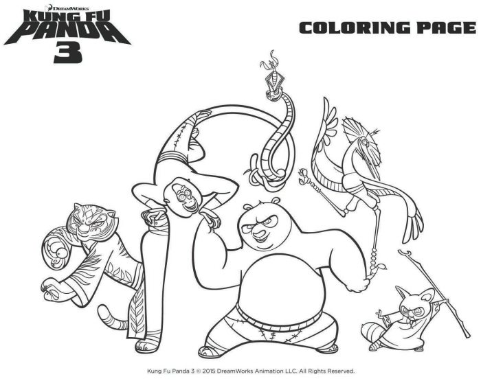 Printable Kung Fu Panda Coloring Page 