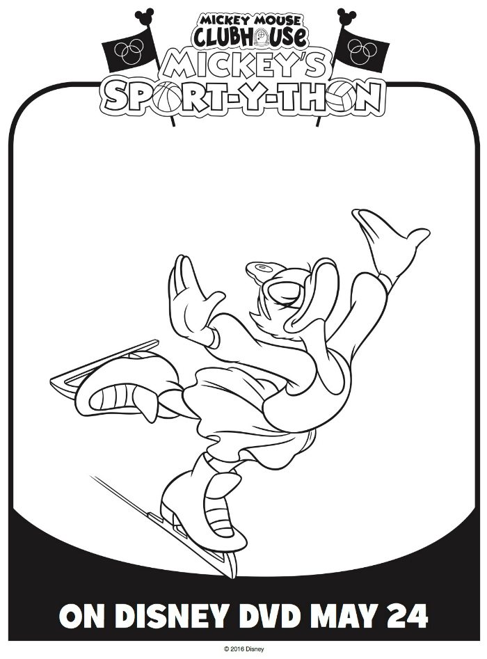 Mickey Mouse Clubhouse Daisy Duck Ice Skating Coloring Page