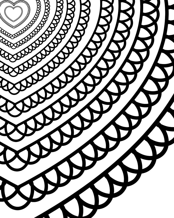 Free Printable Heart Coloring Page for Adults