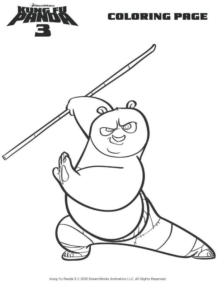Kung Fu Panda Po Coloring Page