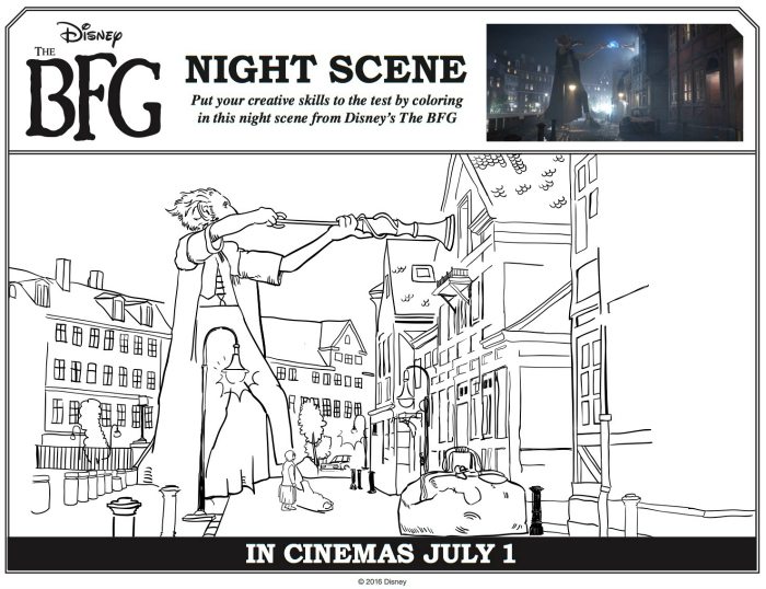 Disney The BFG Night Scene Coloring - Bfg5 