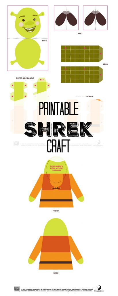 Free Printable Shrek Craft