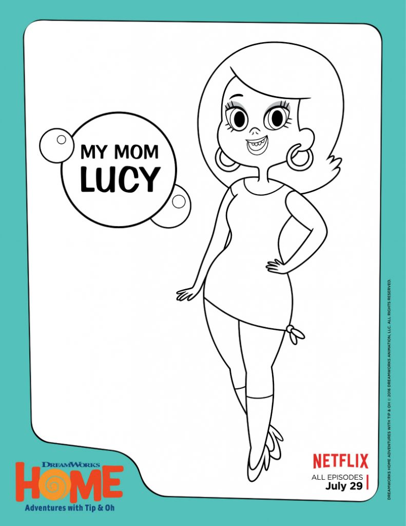 Dreamworks Home Lucy Coloring Page Mama Likes This