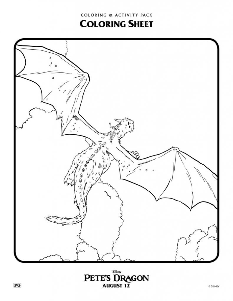 Pete's Dragon Printable Coloring Page