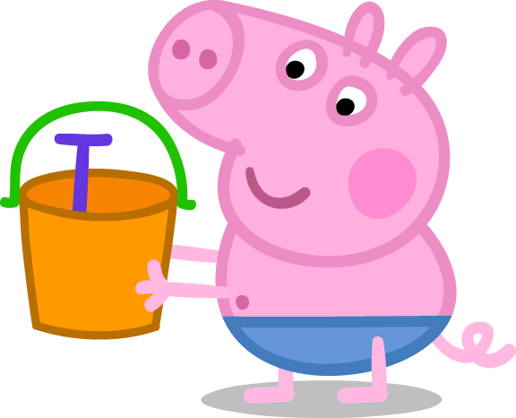 Color baby Peppa Pig Beach Bucket Orange