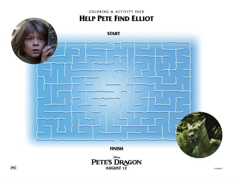 Pete's Dragon Maze Activity Page